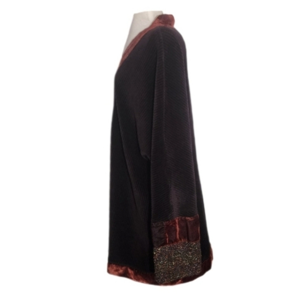 Inner Designs Coat Vintage Opera 1980s Chocolate Brown Size XL - Picture 6 of 15
